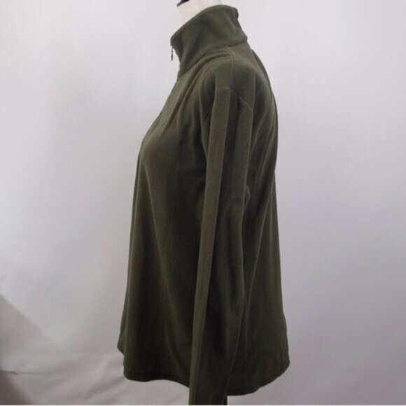 Columbia Green Fleece 1/2 Zip Pullover Long Sleeve Outdoor Activewear Large - Picture 7 of 13